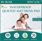 RV Bunk Size Waterproof Mattress Pad - Fitted Mattress Protector with Quilted Pillow Top Mattress Topper - Premium Quality Hypoallergenic Mattress Cover (30”x75”)