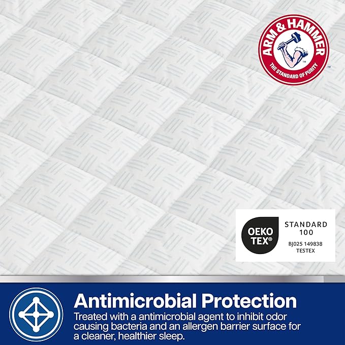 Arm & Hammer Cooling Comfort Mattress Pad, Waterproof, Full