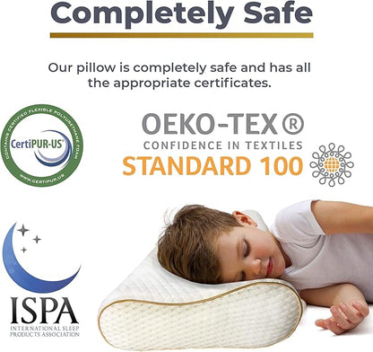 Royal Therapy 1-Pack Memory Foam Pillow, Medium-Firmness Cervical, Queen Contour Pillow, Orthopedic Pillow for Neck Support, Neck Pain, Side Sleepers, CertiPUR-US
