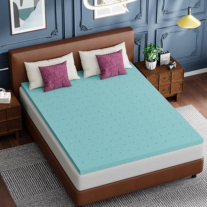 FDW | 8" Queen Mattress + 2" Cooling Mattress Topper | Gel Memory Foam | Medium Firm Feel | White | with Washable Cover for Cool Sleep and Pressure Relief | Bed in a Box, CertiPUR-US Certified
