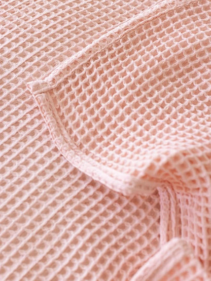 Premium Waffle Blanket Queen XL Size Pink - Premium Quality, 100% Turkish Cotton, Light & Airy Waffle Weave All-Season Quilt - Decorative Bedspread (Pink Powder, Queen XL 95" x 102" Inch)