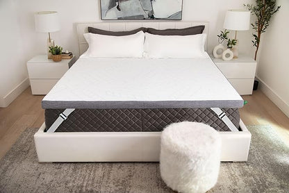 Sleepyhead Queen 3 Inch Premium Gel Mattress Topper – Cooling Gel Memory Foam Bed Topper – Pressure Relief, Washable Cover, CertiPUR-US Certified, Soft Mattress Pad (Queen 3")