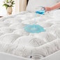 100% Waterproof Twin Size Mattress Topper,Thick Pillow Top Mattress Pad,Up to 21 Inch Deep Pocket,Soft Breathable Mattress Pad for Back Pain, Protector Cover(White)