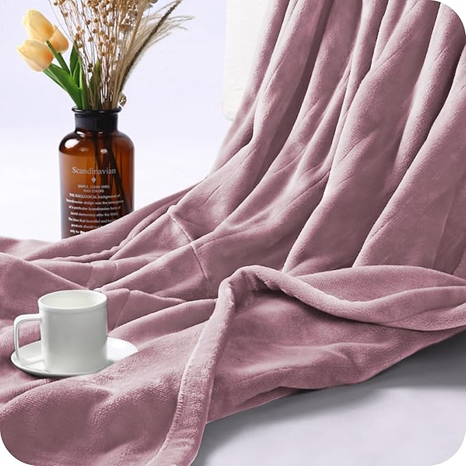 Electric Heated Blanket 84" x 90" Queen Size with Dual Control Warm Flannel Heated Blanket with 4 Heating Levels & 10 Hours Auto-Off, Fast Heating, Machine Washable, for Bedding -Purple
