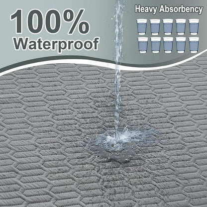 Heavy Absorbency Washable Underpads - Large Waterproof Reusable Bed Pads for Adults, Kids, and Dogs, Incontinence Bed Pads for Eld Assistance, 36x72 Slip Resistant Protector for Bedwetting