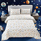 SDIII Planet Space Comforter Set Full 3 Pieces, Silky Breathable Microfiber and Spandex, Outer Space Bedding Full Size for Boys Girls Kids Teens