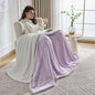 NANPIPER Warm Sherpa Blanket for Couch, Soft Fleece for Winter, Fuzzy Plush Throw Gift for Women, Lavender 50x60 Inches