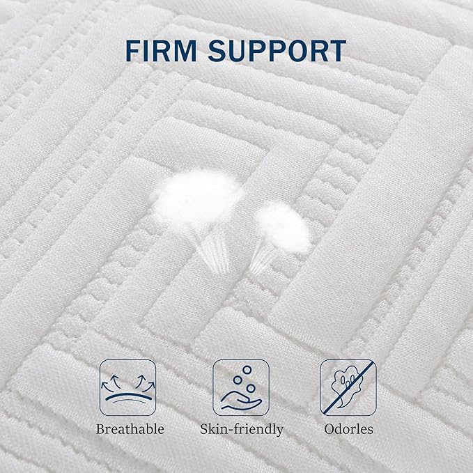downluxe Memory Foam Body Pillows for Adults - Full Body Pillow for Side and Back Sleepers, 20 x 54, White