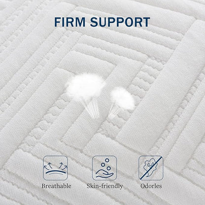downluxe Memory Foam Body Pillows for Adults - Full Body Pillow for Side and Back Sleepers, 20 x 54, White