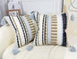 Boho Throw Pillow Covers 18x18 Aesthetic Neutral Boucle Couch Pillow Cover Rainbow Striped Decorative Accent Pillow Case for Couch Bed Sofa Farmhouse Bedroom,Modern Funky,Set of 2 Khaki