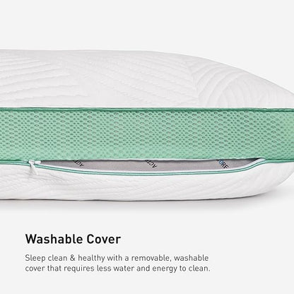 Bedgear Level Cuddle Performance Pillow - Firm Bed Pillow for Side Sleepers - Moisture Wicking Removable Cover - Size 3.0