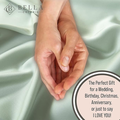 Bella Coterie Luxury Bamboo Viscose 34” Split Top King Size Sheet Set | 1 Fitted Sheet for Sleep Number & Adjustable Beds | 100% Organically Grown | Cooling & Soft | 18” Deep Pocket [Sea Glass]