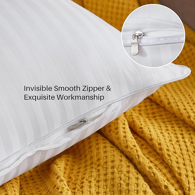 Oubonun 14 x 36 Throw Pillow Inserts, Firm and Fluffy Decorative Pillows for Couch Bed Sofa with Soft Cotton Cover White Cushion with Down Alternative Pack of 1