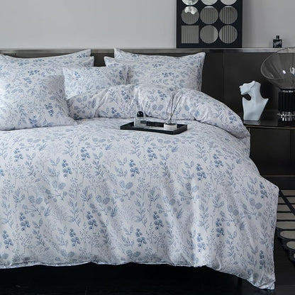 King Duvet Cover Set Floral 100% Brushed Microfiber 3 Pieces Vintage Chic Floral Garden Vibrant Botanical Floral Pattern Printed King Duvet Cover Flower with Zipper Closure (Floral, King)