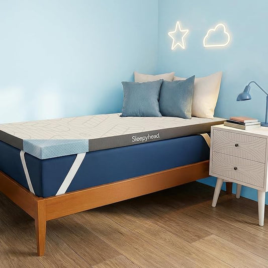 Sleepyhead Full 3 Inch Premium Mattress Topper – Gel Memory Foam Bed Topper – Cooling, Pressure Relief, Washable Cover, CertiPUR-US Certified, Premium Comfort Mattress Pad (Full 3")