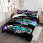 AILONEN Racing Car Comforter Set for Kids Boys Teens Twin Size, Extreme Speed Race Bedding Sets,Cool Sports Bed in a Bag,3D Car Theme Duvet Set,1 Quilt and 2 Pillowcases,3 Pieces