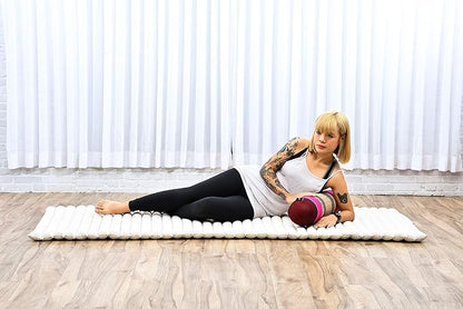 Leewadee Small Yoga Bolster – Shape-Retaining Cervical Neck Roll, Tube Pillow for Comfortable Reading, Kapok Filling, 22 x 6 x 6 inches
