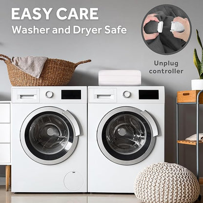 Sunbeam Electric Heated Mattress Pad King 80" x 76" 12 Heat Settings 12-Hour Auto Shut-Off Fast Heating Soft Cozy Fabric Deep Pocket Skirt Machine Washable