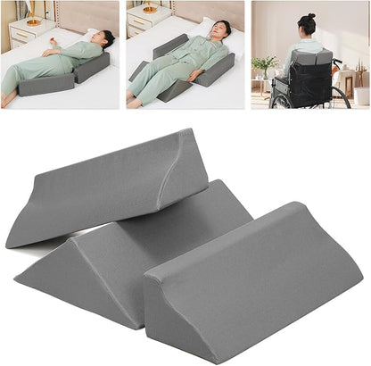 Fanwer Bed Wedges & Body Positioners (3 in 1), 40 Degree Wedges for Bed Positioning,Positioning Pillows for Elderly, Wedge Pillow for Bed Sores, Side Sleeping, After Surgery, Knees Elevated,Back Pain