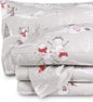 Bare Home Flannel Sheet Set Prints, 100% Cotton, Velvety Soft Heavyweight - Double Brushed Flannel for Extra Softness & Comfort - Deep Pocket - Bed Sheets (King, Snowmen)