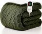 Heated Electric Blanket Twin Size-62"x84" Heating Blanket with 10 Heating Levels & 5 Time Settings Over-Heat Protection，Winter Warmer for Adults with ETL Certification（Green）