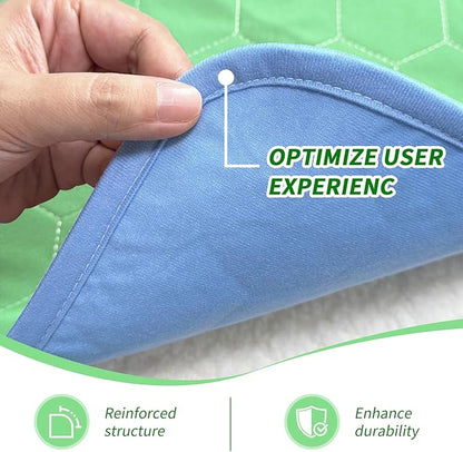 Waterproof Washable Underpads Pee Pad (Green 36" x 36" 1 Pack), Reusable Absorbency Bedwetting Incontinence Bed Pads for Kids Adults Elderly Dog Pet, Puppy Pads for Mattress Couches Sofas Floors