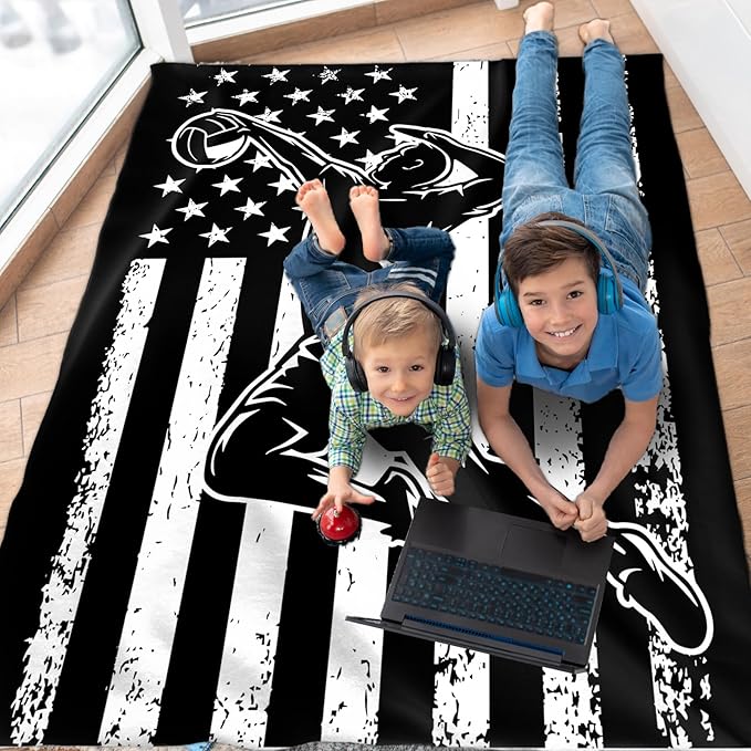 Boys Blanket Volleyball Stuff Gifts Ideas for Kids Teens 8-12, 60x50 Inches Plush Comfy Soft Sports Throws for Couch Bed Home Decorations