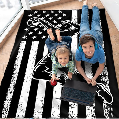 Blankets for Kids Boys Teens Adults, 80x60 Inches Plush Lightweight Warm Flannel Throws Volleyball Gifts for Bed Living Room Home