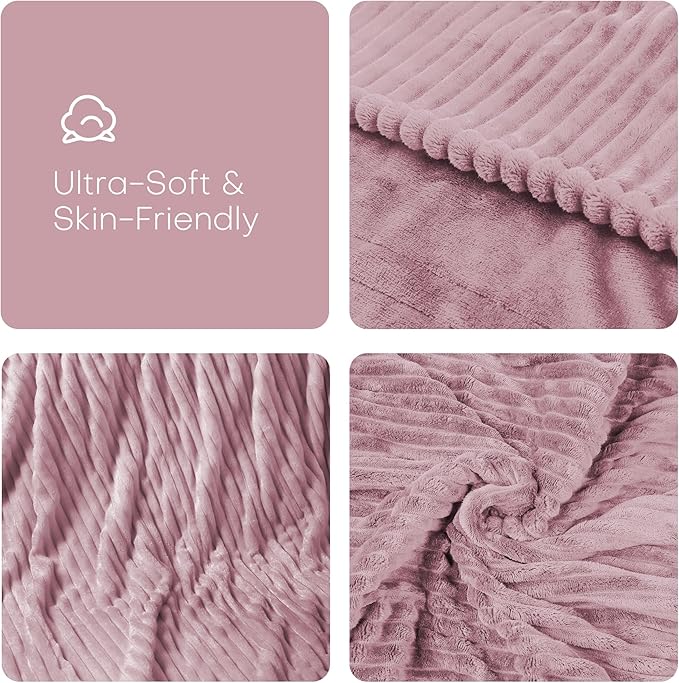 Electric Heated Blanket 84"x90" Queen Size with Cozy Flannel, 6 Heat Settings & 10 Hours Auto Off, Soft & Cozy Warming Throw for Home, Office, or Bed, Machine Washable,Pink