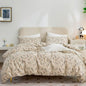 Jane yre Floral Twin Duvet Cover, Brushed Microfiber 3 Pieces Bedding Set, Garden Style Vintage Floral Twin Duvet Cover Flower, with Zipper Closure, Luxury Soft Breathable Comfy