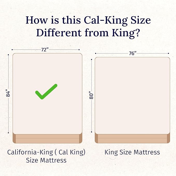 California Design Den California King Sheet Set - 100% Cotton, 600 Thread Count Deep Pocket Cal King Sheet Set, Luxury Soft Hotel-Quality, Sateen Weave - Ivory (Warm Cream)