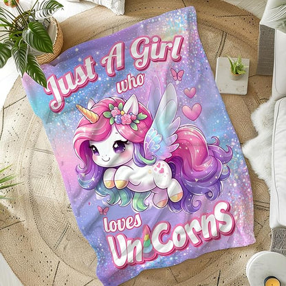 Unicorn Blanket, Kids Blanket, Glitter Sparkles Unicorn, 50 x 40 Inches Unicorn Blanket for Girls Adults, Cool Soft Cozy Fuzzy Blanket for Bed Bedding Room, Travel, Sofa, Camping
