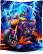 Blanket for Kids, Motorcycle Blankets Gifts for Boys, Car Throw for Son Grandson, Fluffy Flannel Throw for Couch, 30"x40"