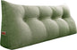 Wedge Headboard Pillow Dorm Room Reading Pillow Back Support for Sitting Up in Bed Bolster Lumbar Cushion Body Positioning Bedrest Cotton Linen 54in Grass Green Full