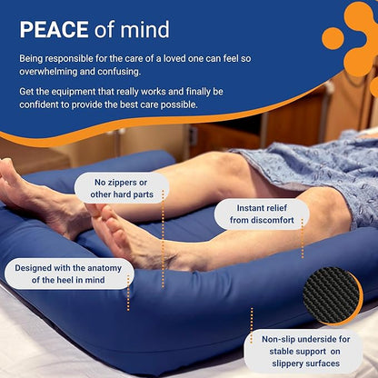 Bedsore Rescue Foot Bed Heel Flotation Protection Cushion | Support Feet, Ankles and Legs | Heel Protectors for Pressure Sores | Pressure Pads for Bed Sore | Elevated Foot Pillow for Sleeping