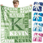 Personalized Blankets for Teen Girls Boys - Printed in USA, Custom Blanket with Kids Names, Ultra-Soft Flannel Monogrammed Baby Throws Blankets, Customized Christmas Brithday Gifts for Adults