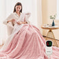 Heated Electric Blanket- Electric Throw Blanket 100"x90" for Bed- 5 Heating Levels& 4 Hours Auto Off for Home Office - Soft Faux Fur for Full Body(Pink)