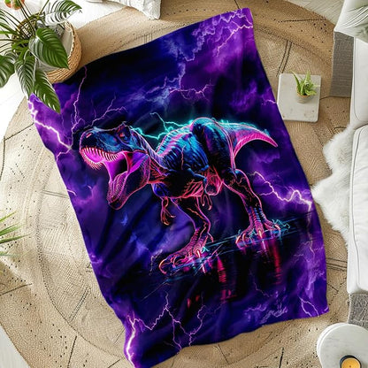 Kids Blankets Dinosaur Blanket for Boys 6-8 Gifts for Dinosaur Lovers, Cool Warm 50 x 40 Inches Flannel Throw for Sofa Bed Living Room Home Decor