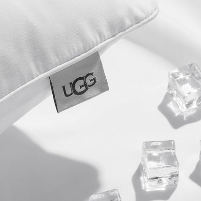 UGG Cooling Pillow Standard Size Pillow Hotel Style for Stomach, Back or Side Sleepers, Washable Cover Down Alternative for King Beds, 20-inch x 36-inch, White