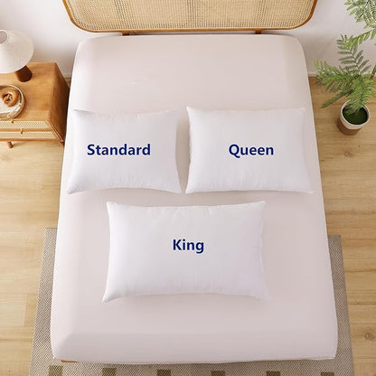 Shatex Firm Pillow, Queen Bed Pillow 28 x 20inch, Adjustable for Neck Pain Relief，Back Pillow Provide Strong Support for Stomach & Side Sleepers