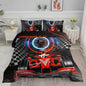 3D Racing Car Comforter Set Extreme Sports Printed Bedding Set with 1 Comforter and 2 Pillowcases for Boys and Girls Bedroom All Season(Car-3 Queen)