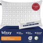 BLISSY Adjustable Memory Foam Pillow King Size – Cooling Memory Foam Pillows for Side Sleepers – Cooling Gel Pillow with Shredded Memory Foam – CertiPUR-US & Oeko-TEX
