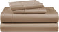 LANE LINEN 100% Egyptian Cotton Full Size Bed Sheets, Machine Washable Naturally Temperature regulating Sustaibable No Pill Fade Resistant Full Size Sheets Set Cotton - Taupe