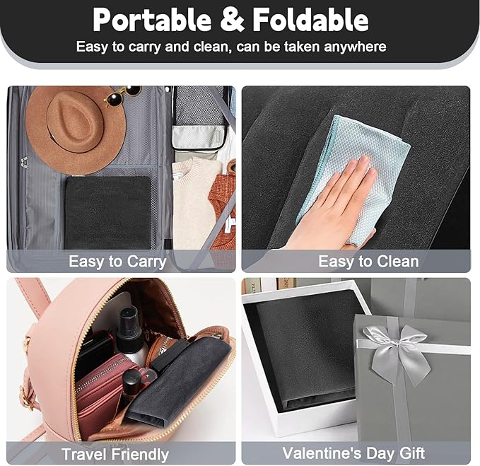 Portable Wedge Pillow Inflatable Cushion - Body Positioners Lightweight Wedge Pillow for Sleeping, Leg Elevation, Use in Bed, Travel, Camping, Fast Inflating Deflation (Black)