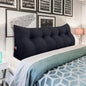 10 lbs Thickened Headboard Pillow Wedge Pillow Headboard Reading Pillow Bed for Comfortable Backrest Reading Triangular Pillow with Side Pocket Backrest Pillows for Sitting in Bed Black Full