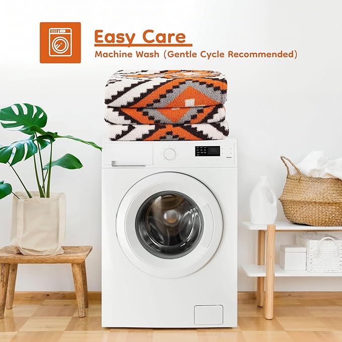 Electric Heated Throw Blanket 50"x60" - Bohemian Design with Plush Sherpa, 4 Heat Settings, 3-Hour Auto-Off, Machine Washable, for Couches and Beds, Diamond