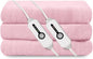 Electric Heated Blanket 90"x100" King Size, Soft Coral Fleece, Dual Controllers with 4 Heating Levels and 10 Hours Auto-Off, Machine Washable, Cozy Plush Fabric for Home, Pink