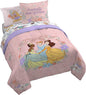 Jay Franco Kids Comforter Set Includes Sheets and Pillow Covers - Soft and Cozy Bed Set for Stylish Room Decor, Pink – Disney Princess, 7 Piece Queen