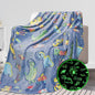 REXEO Glow in The Dark Blanket Dinosaur Gifts Toys for Boys Birthday Gifts for Kids 1 2 3 4 5 6 7 8 9 10 Year Old Kids Blanket Glowing Dinosaur Room Decor Blankets for Toddler