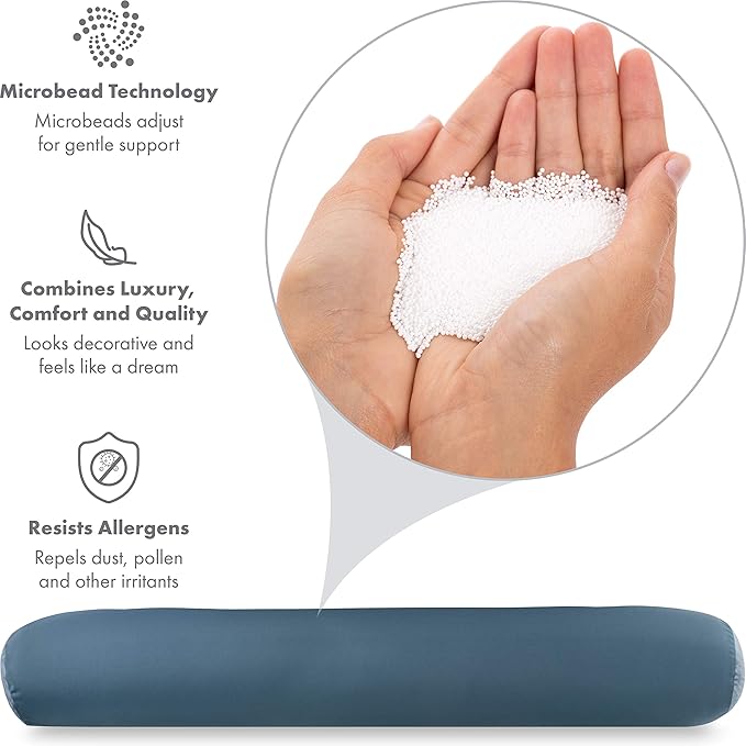 Case Only - Body Pillow Cover Stylish Silky Super Soft - 85% Spandex/ 15% Nylon Blend, Beauty - Breathable Pillowcase - Gentle on Hair Size 48 X 8, Dark SlateGrey